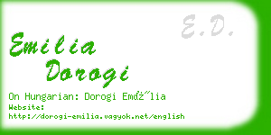emilia dorogi business card